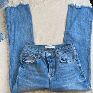 Light wash Zara jeans.